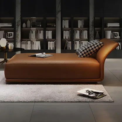 Contemporary Upholstered Chaise Lounge Armless Arms Lounge Chair Image - 5