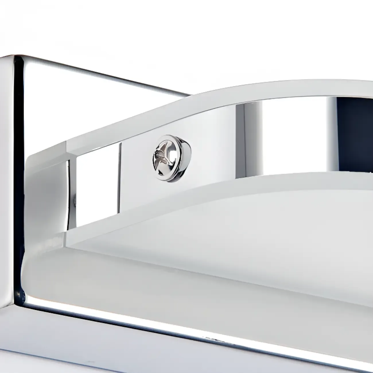 Modern Geometric Vanity Light with White Shade for Bathroom Image - 15