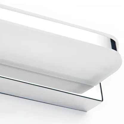 Modern Geometric Vanity Light with White Shade for Bathroom Image - 16