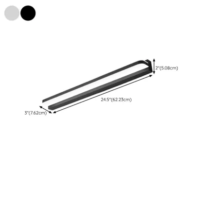 Modern Geometric Vanity Light with White Shade for Bathroom Image - 18