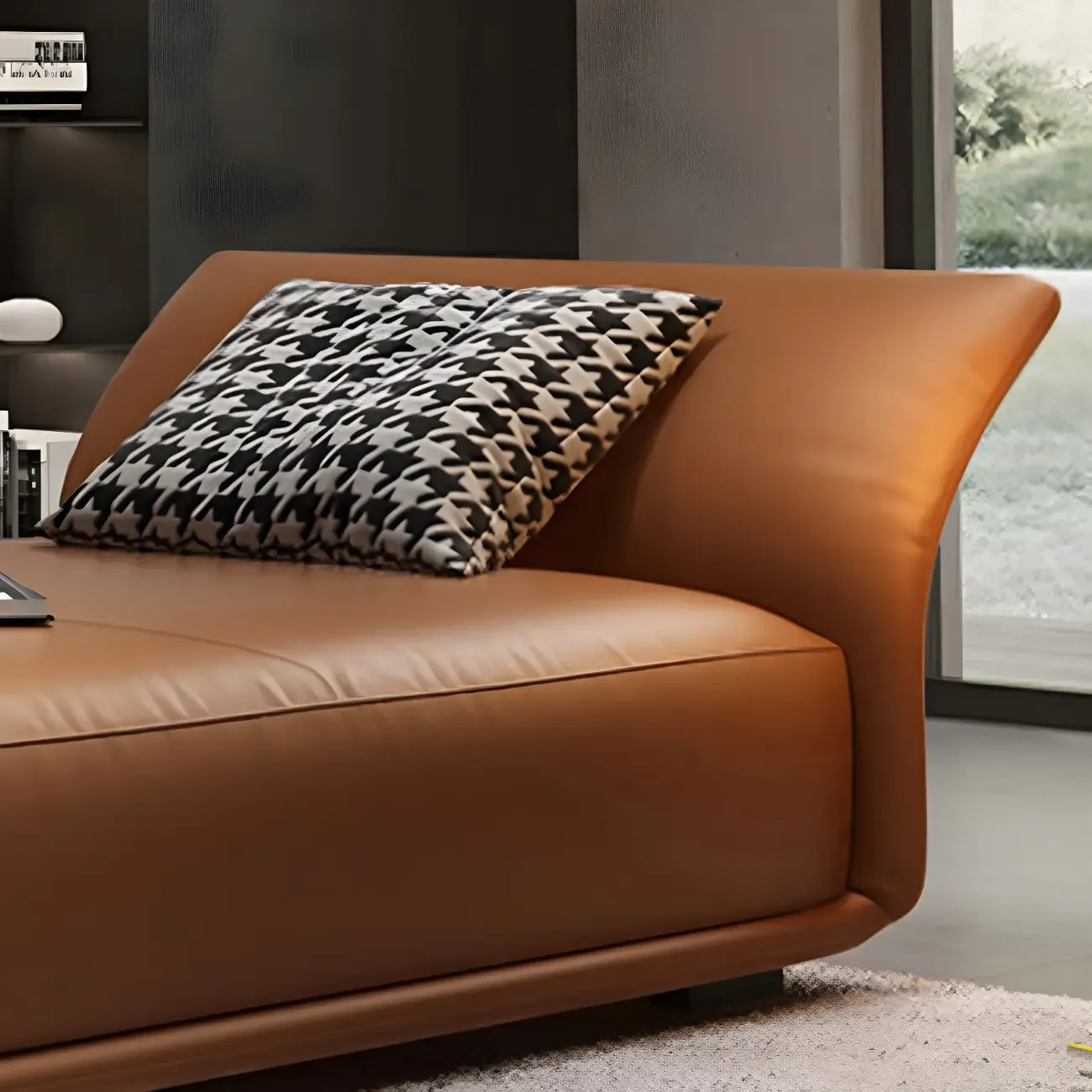 Contemporary Upholstered Chaise Lounge Armless Arms Lounge Chair Image - 9