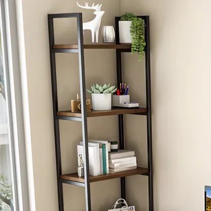 71" Modern Brown Writing Desk with Left Shelf Image - 8