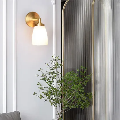 Opal Glass Modern Wall-mounted Vanity Light for Bathroom Image - 4