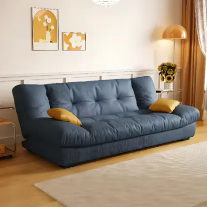 Foldable Upholstered Sleeper Sofa Living Room Deep Seat Sofa Image - 8