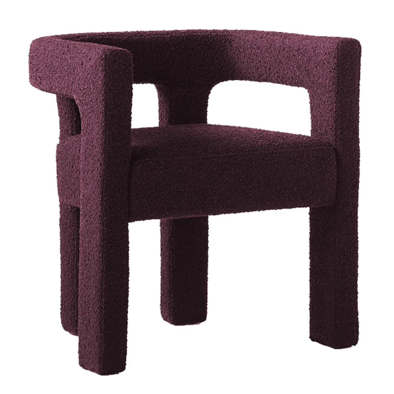 Contemporary Upholstered Low Back Arm Dining Chair Image - 2 | homeyfad