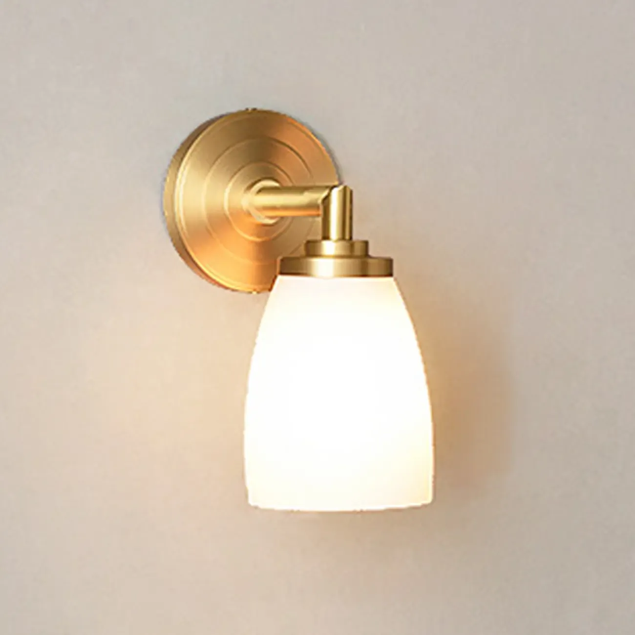Opal Glass Modern Wall-mounted Vanity Light for Bathroom Image - 6