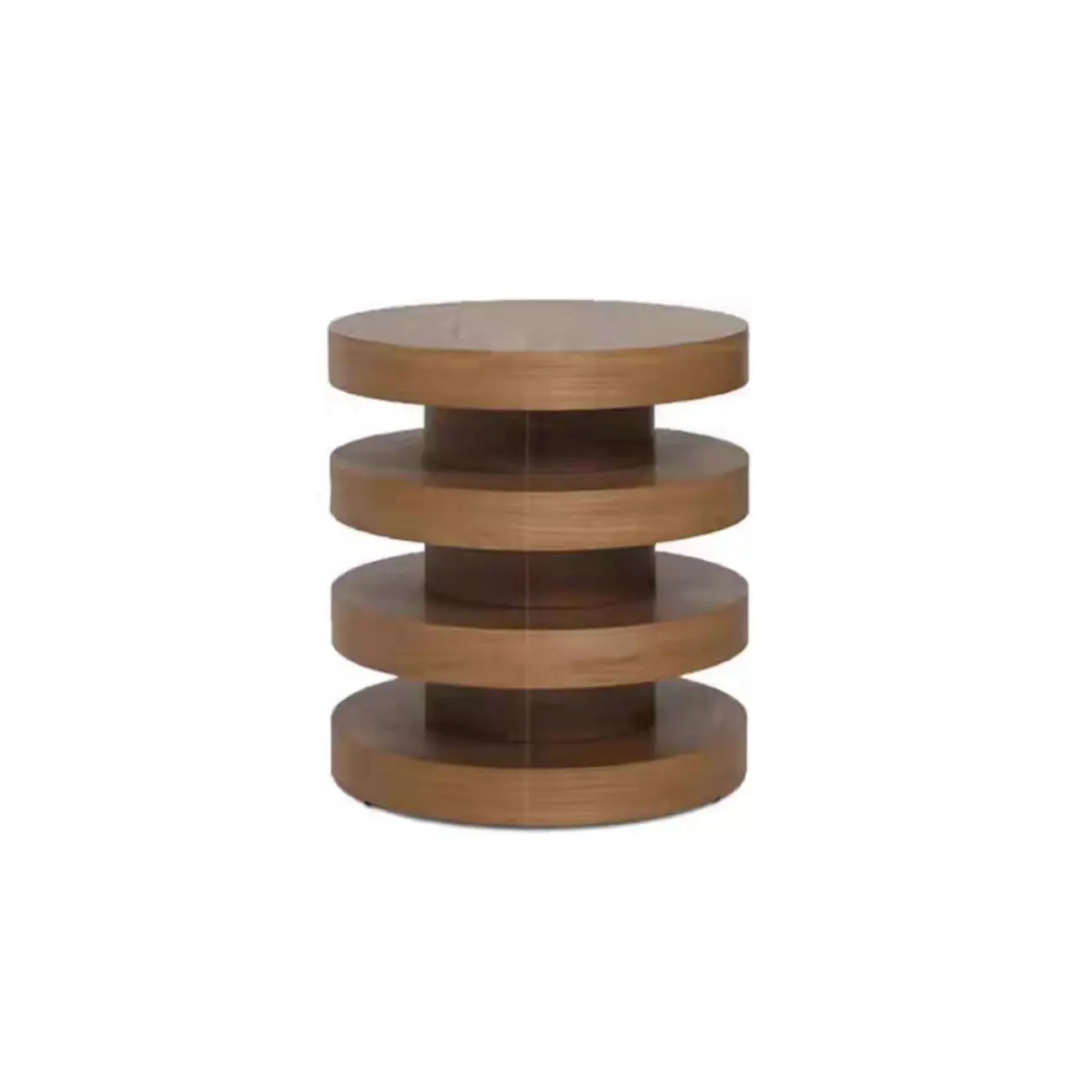 Round Wooden Side Table with Modern Floating Design Image - 5 | homeyfad