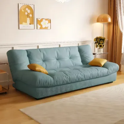 Foldable Upholstered Sleeper Sofa Living Room Deep Seat Sofa Image - 10