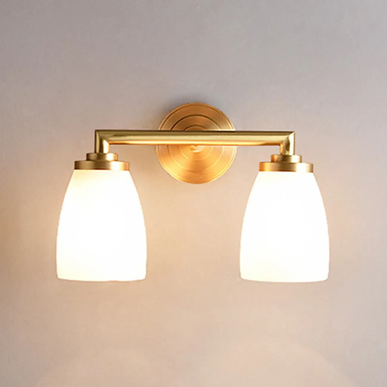 Opal Glass Modern Wall-mounted Vanity Light for Bathroom Image - 7