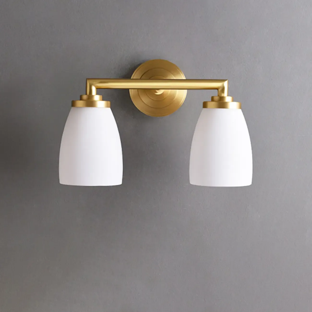 Opal Glass Modern Wall-mounted Vanity Light for Bathroom Image - 9