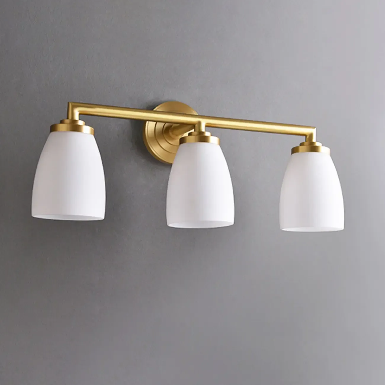 Opal Glass Modern Wall-mounted Vanity Light for Bathroom Image - 10