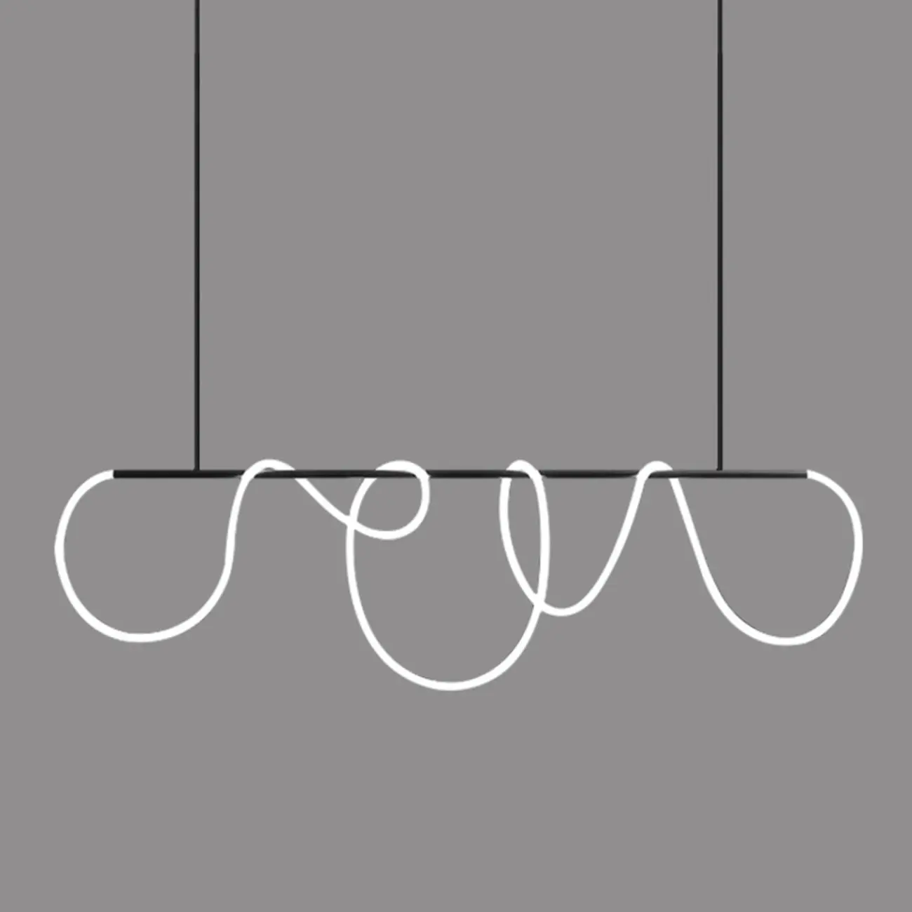 Gold Silica Gel LED Linear Island Pendant Light Image - 7 | homeyfad