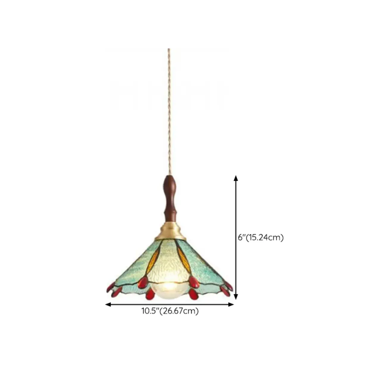 Retro Stained Glass Floral Pendant Lamp for Elegant Home Decor Image - 19 | homeyfad