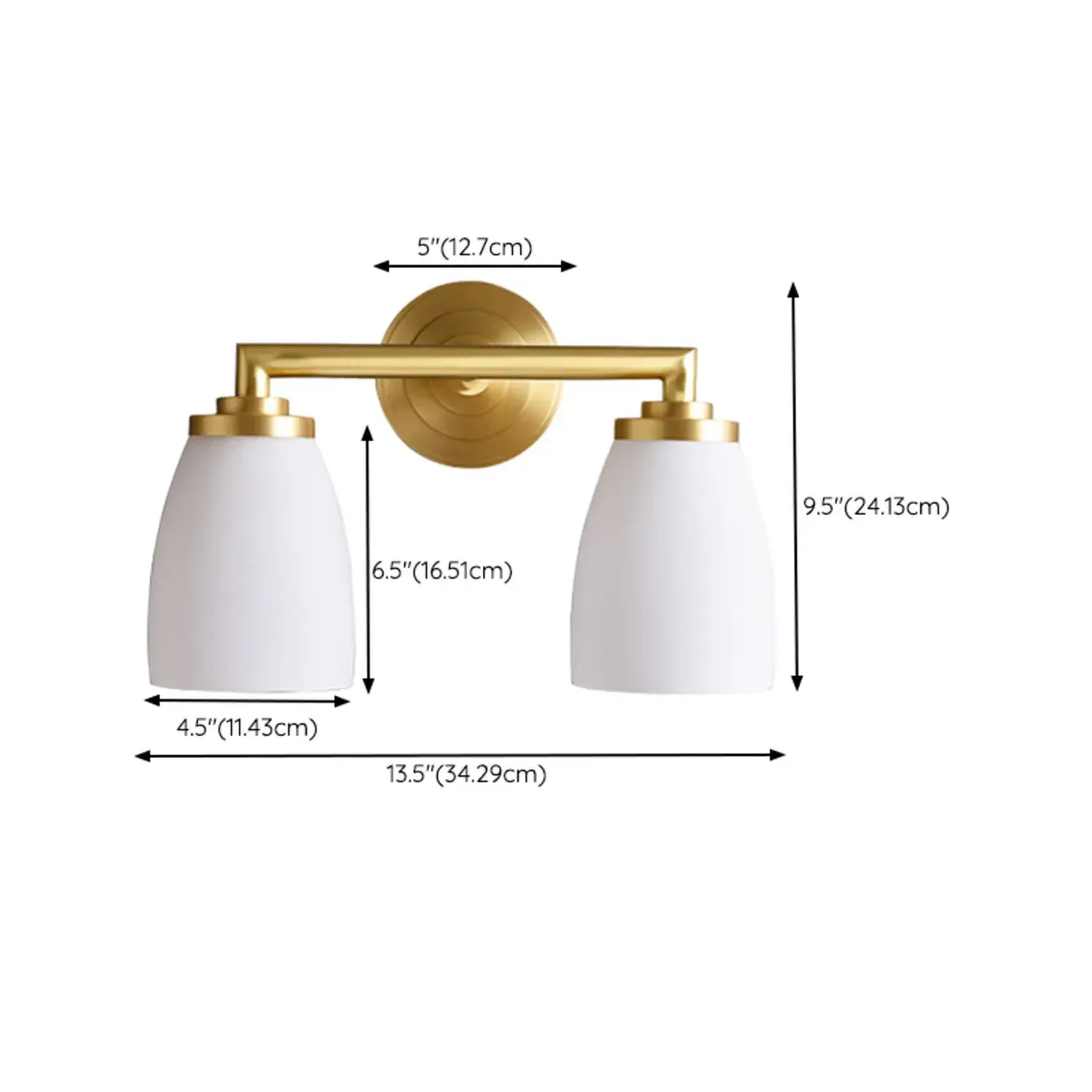 Opal Glass Modern Wall-mounted Vanity Light for Bathroom Image - 16