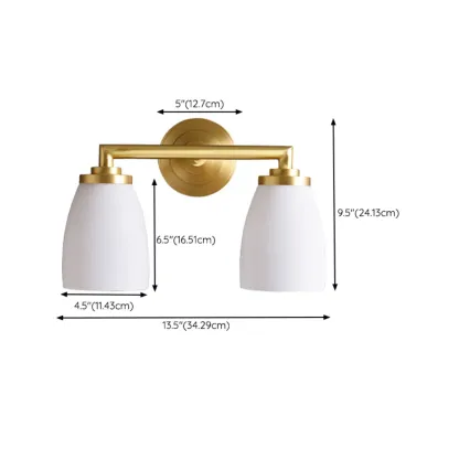 Opal Glass Modern Wall-mounted Vanity Light for Bathroom Image - 16