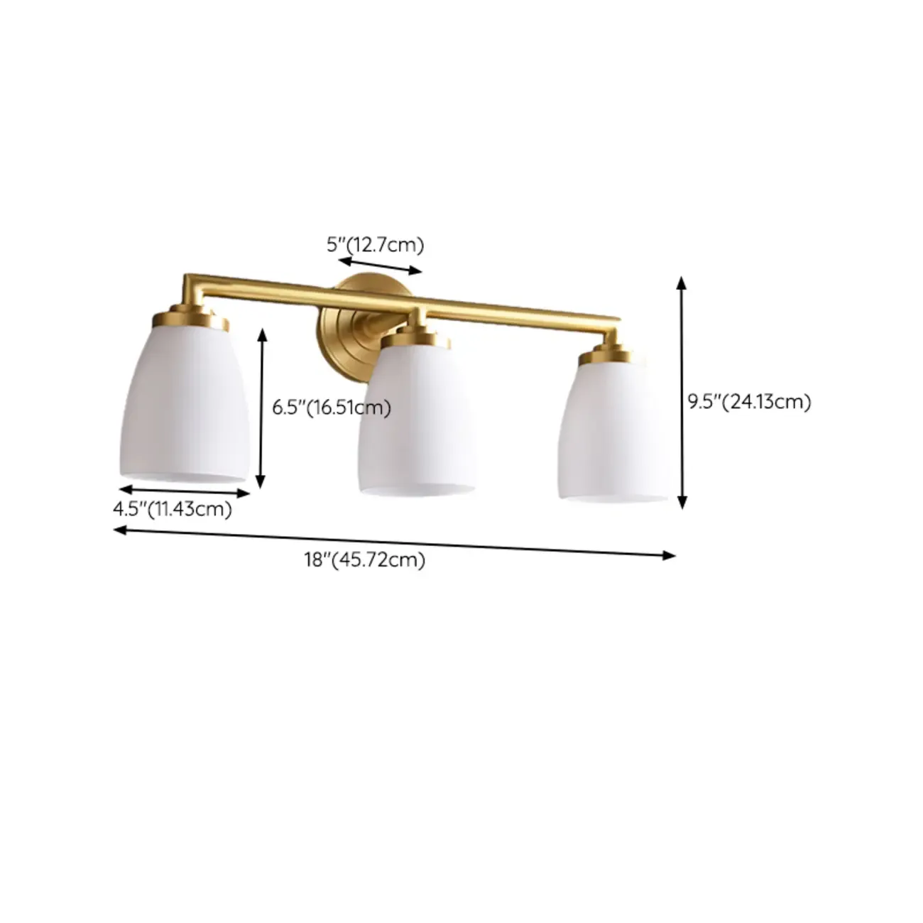 Opal Glass Modern Wall-mounted Vanity Light for Bathroom Image - 17