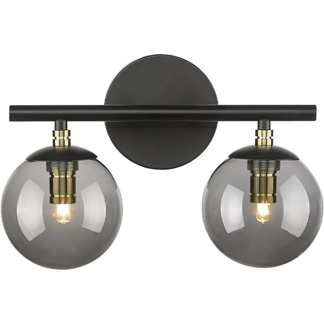 Spherical Wall-Mounted Vanity Lights with Glass Shade Image - 5