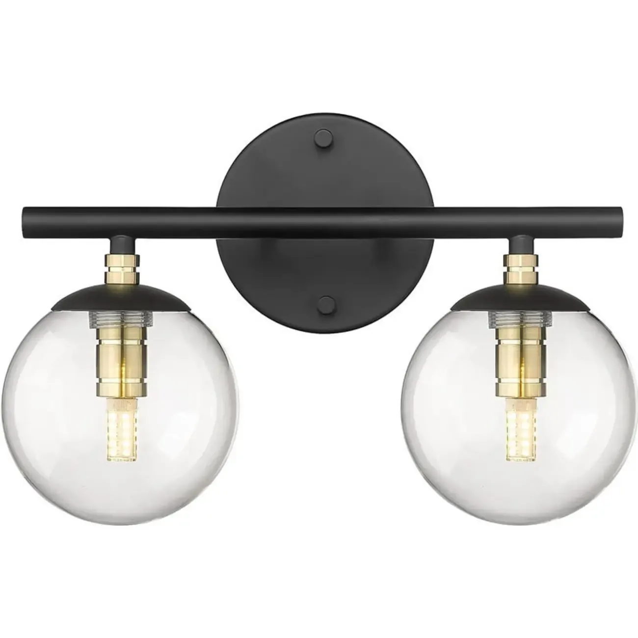 Spherical Wall-Mounted Vanity Lights with Glass Shade Image - 6