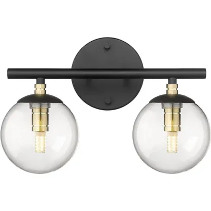 Spherical Wall-Mounted Vanity Lights with Glass Shade Image - 6