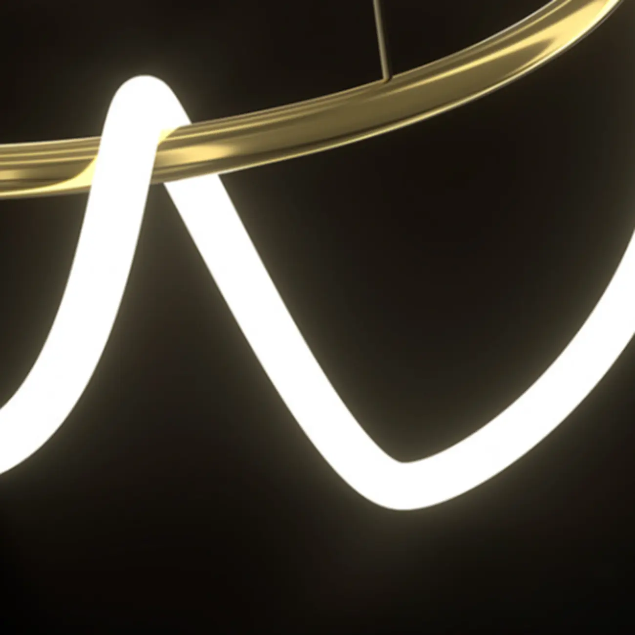 Gold Silica Gel LED Linear Island Pendant Light Image - 15 | homeyfad