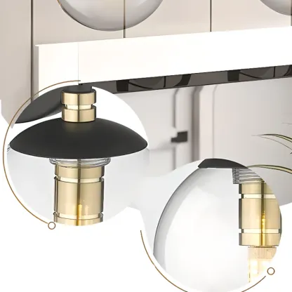Spherical Wall-Mounted Vanity Lights with Glass Shade Image - 9