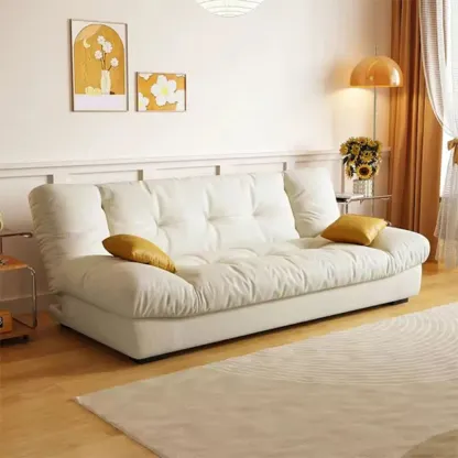 Foldable Upholstered Sleeper Sofa Living Room Deep Seat Sofa Image - 26
