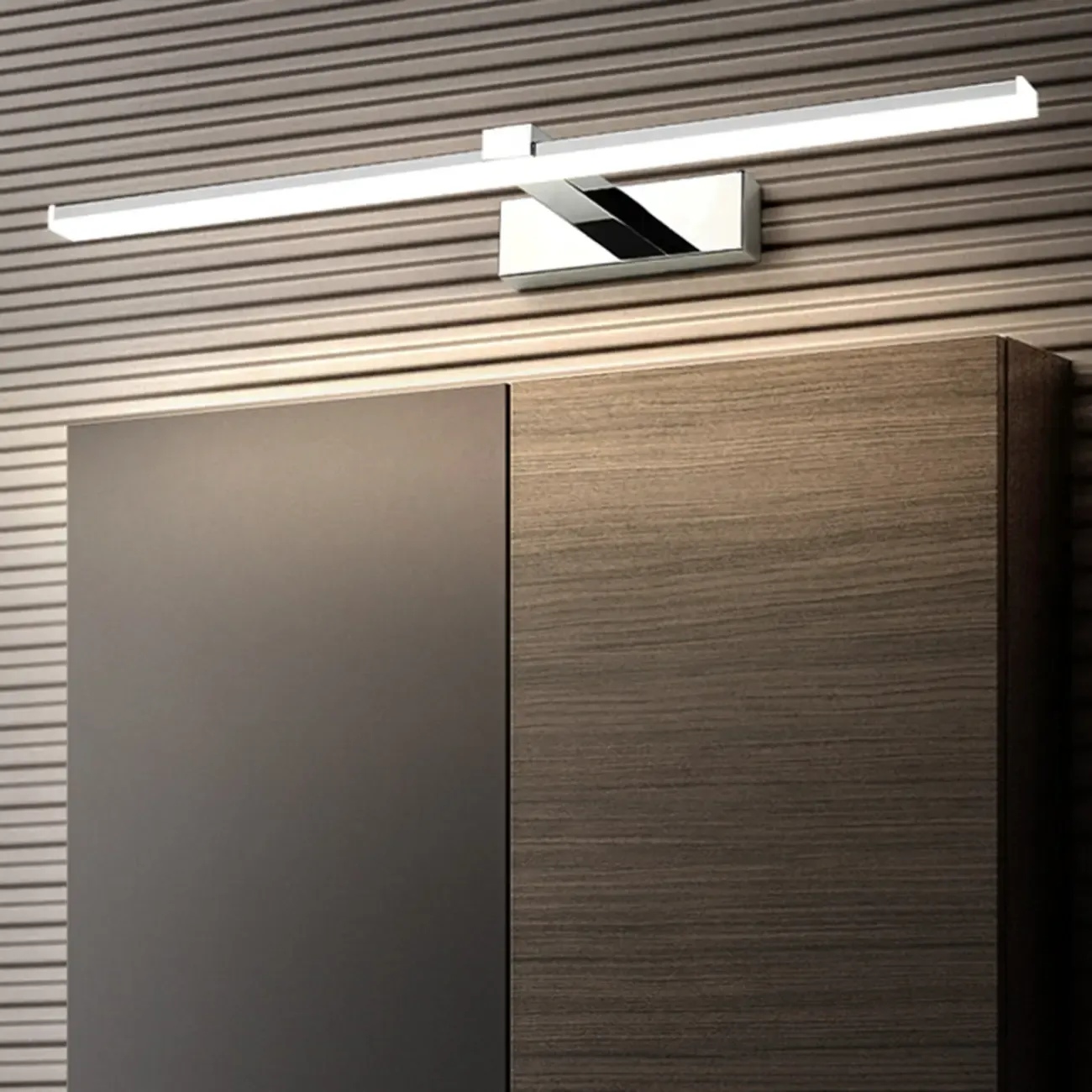 Stylish Modern Vanity Light with Integrated LED for Bathroom Image - 2