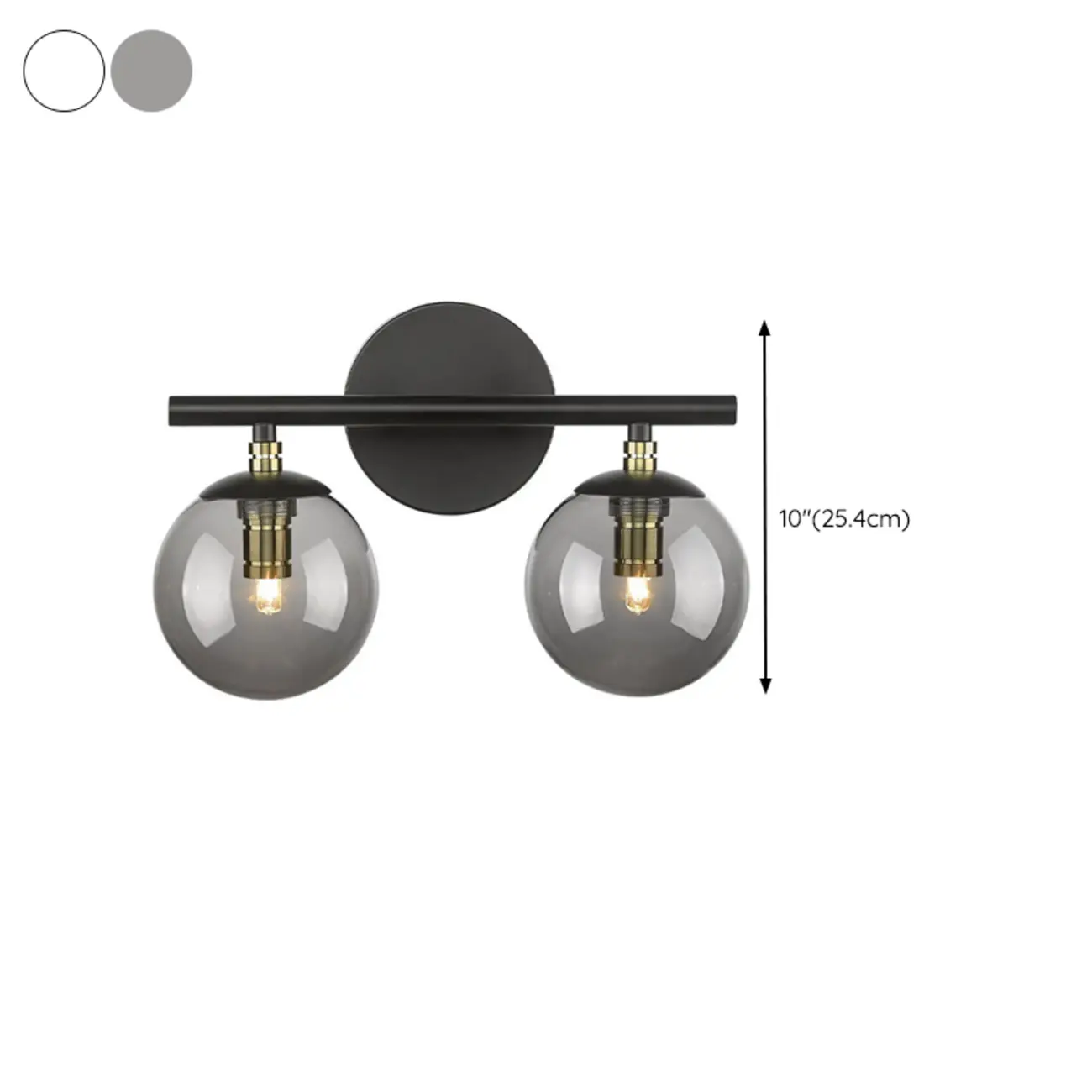 Spherical Wall-Mounted Vanity Lights with Glass Shade Image - 11 | homeyfad