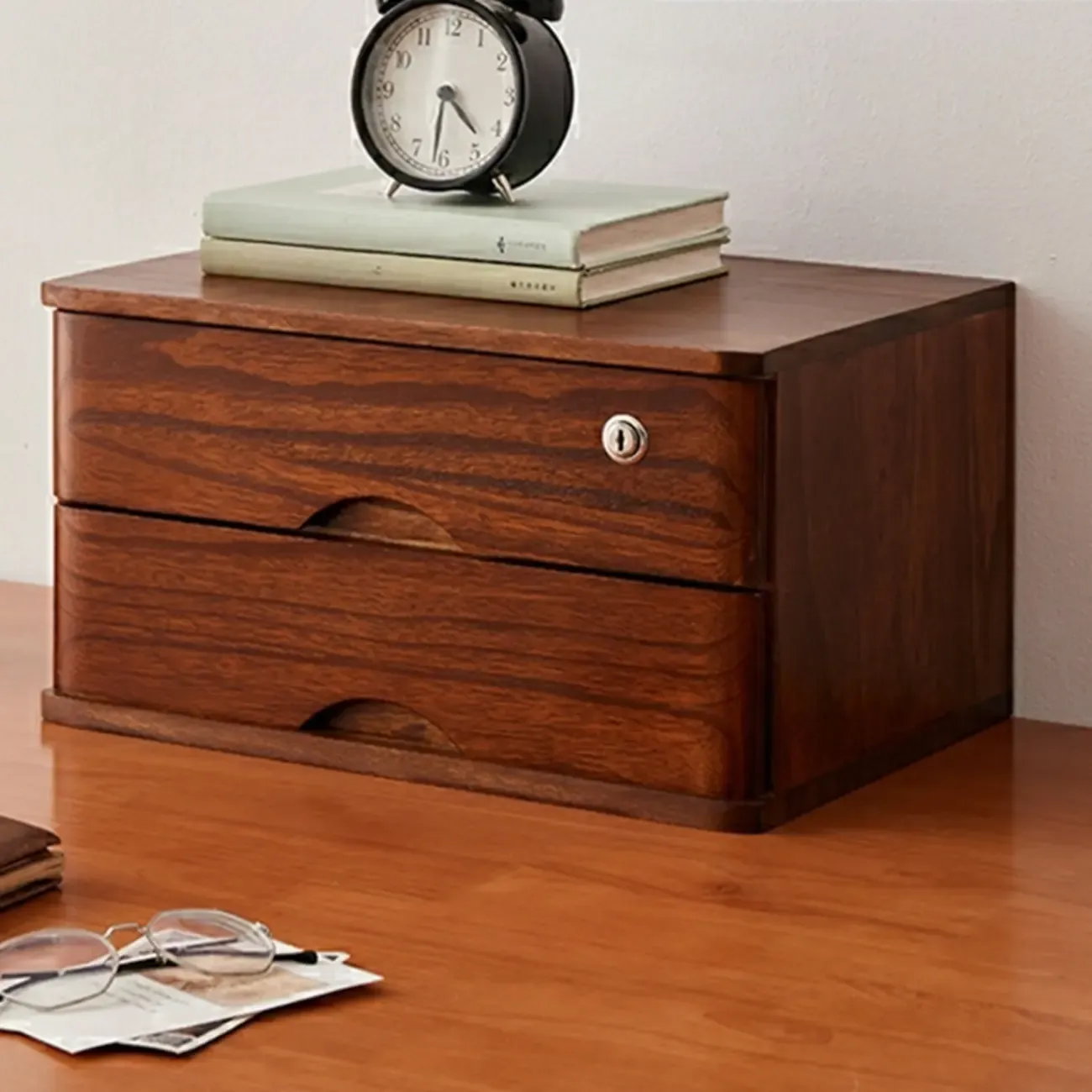 Modern Lateral/ Vertical Solid Wood Filing Cabinet Image - 14