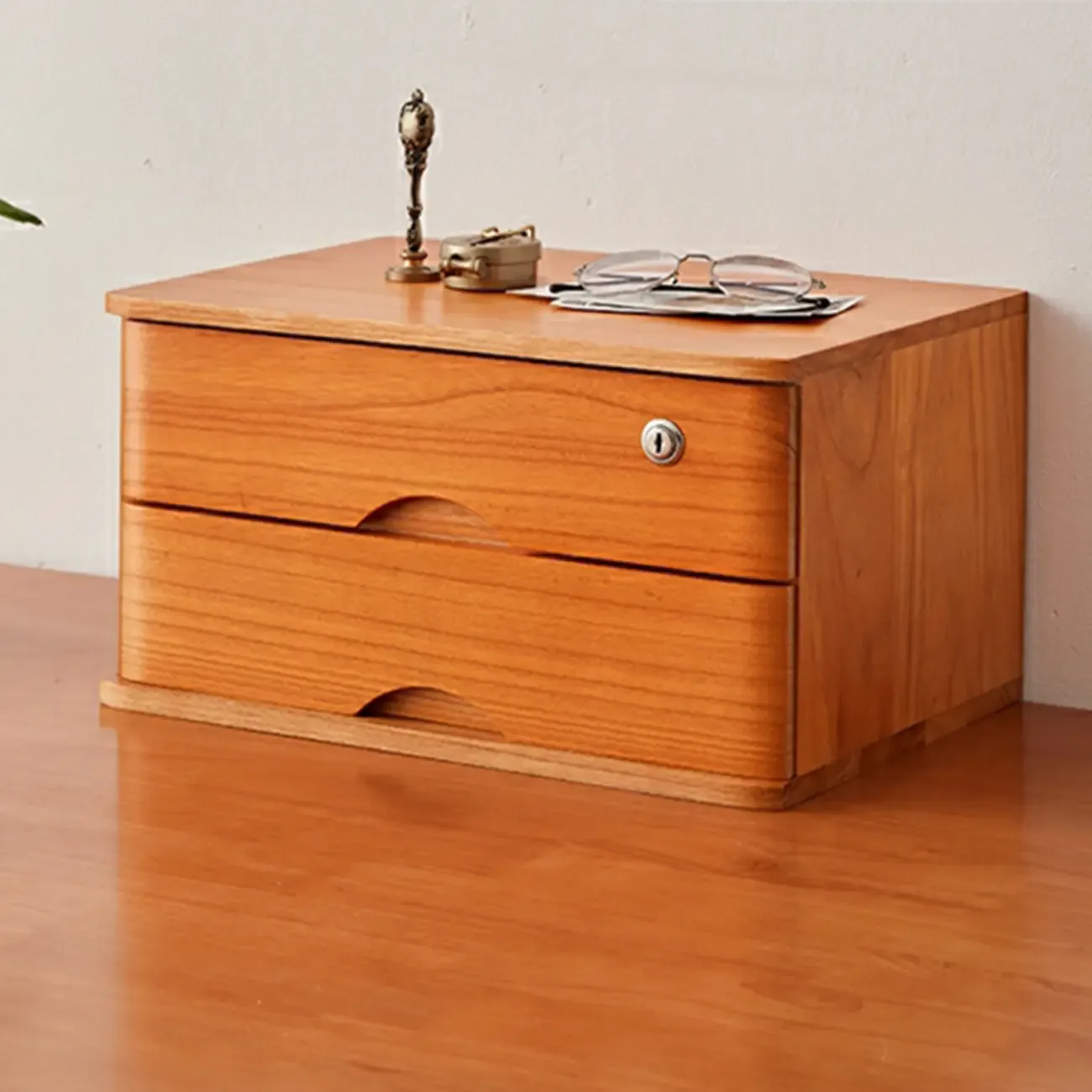 Modern Lateral/ Vertical Solid Wood Filing Cabinet Image - 16