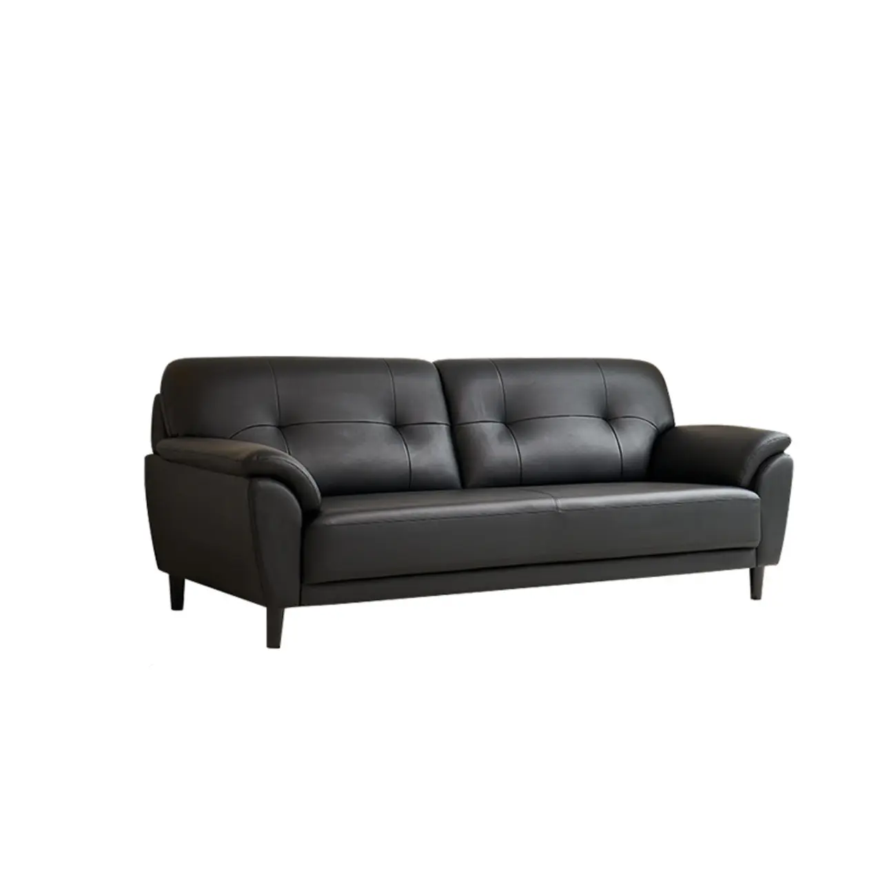 59"-86.5'' Modern Black Upholstered 3 Seater Sofa Apartment Sofa Sleeper Couch Image - 2 | homeyfad