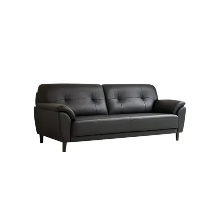 59"-86.5'' Modern Black Upholstered 3 Seater Sofa Apartment Sofa Sleeper Couch Image - 2