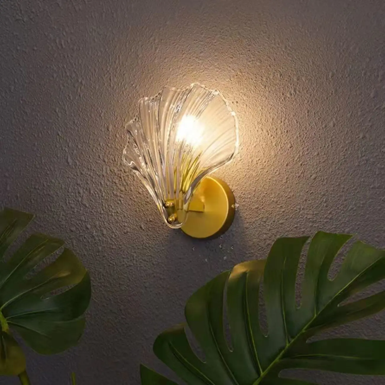 Modern Geometric Metal Vanity Lights with Glass Shell Shade Image - 5 | homeyfad