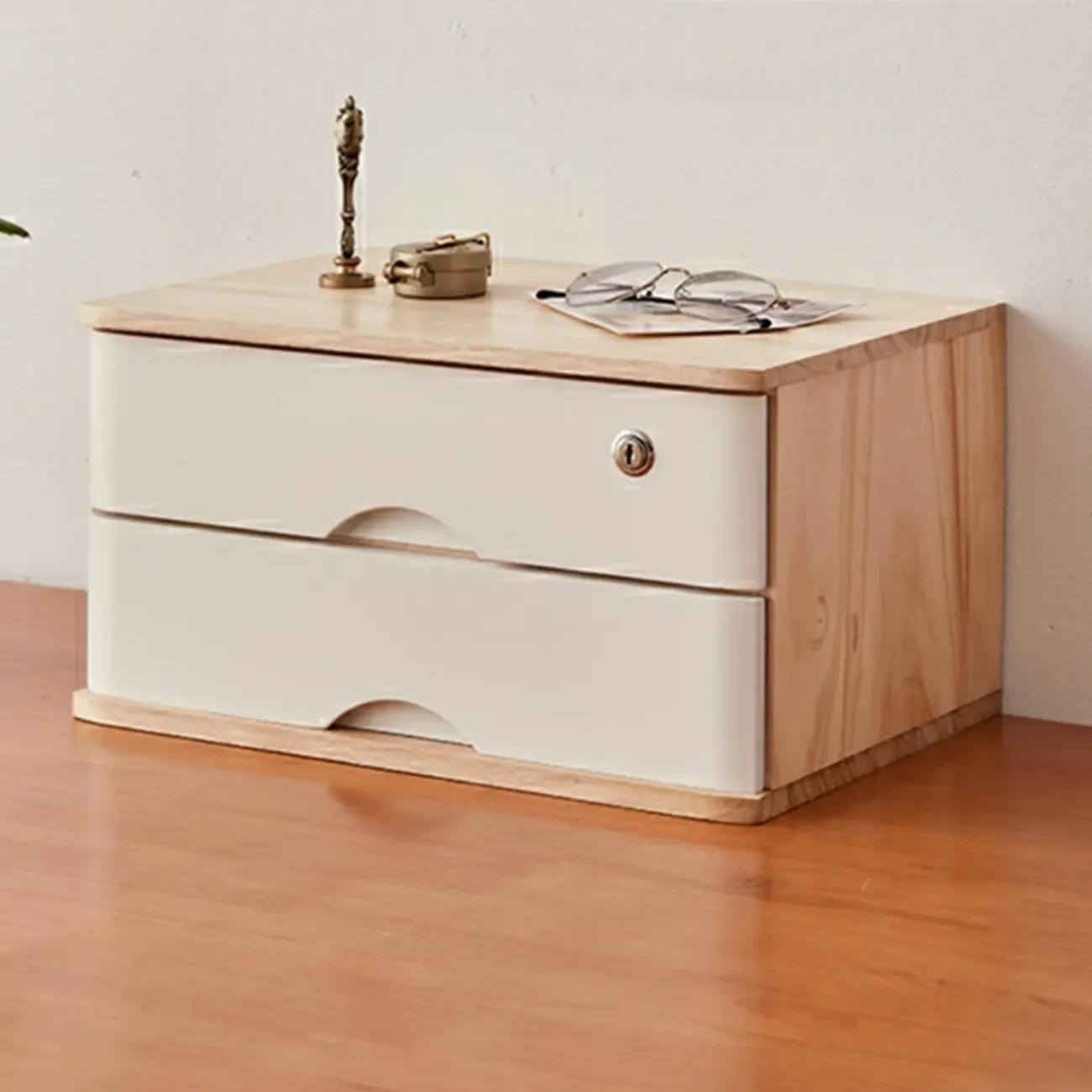 Modern Lateral/ Vertical Solid Wood Filing Cabinet Image - 19