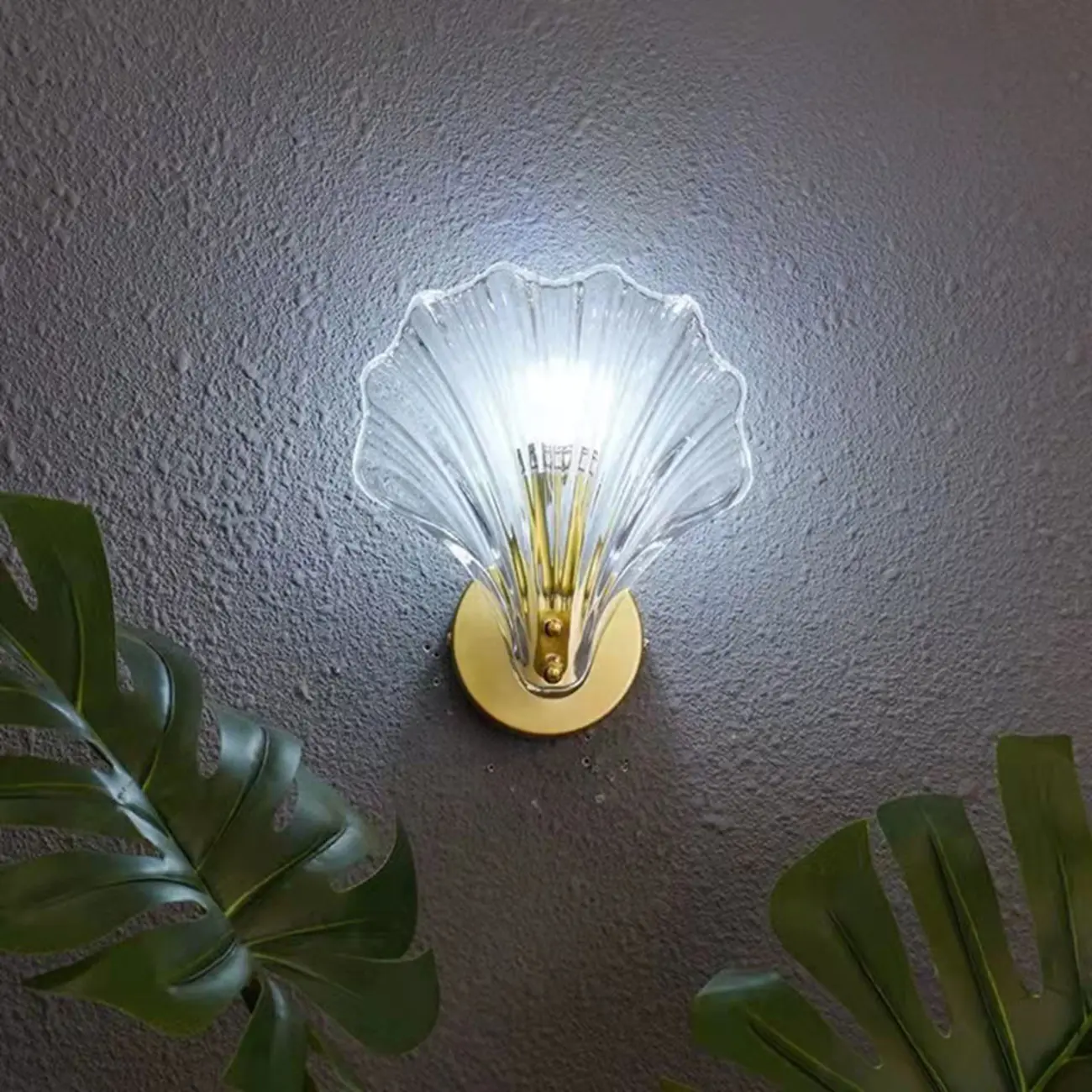 Modern Geometric Metal Vanity Lights with Glass Shell Shade Image - 6 | homeyfad