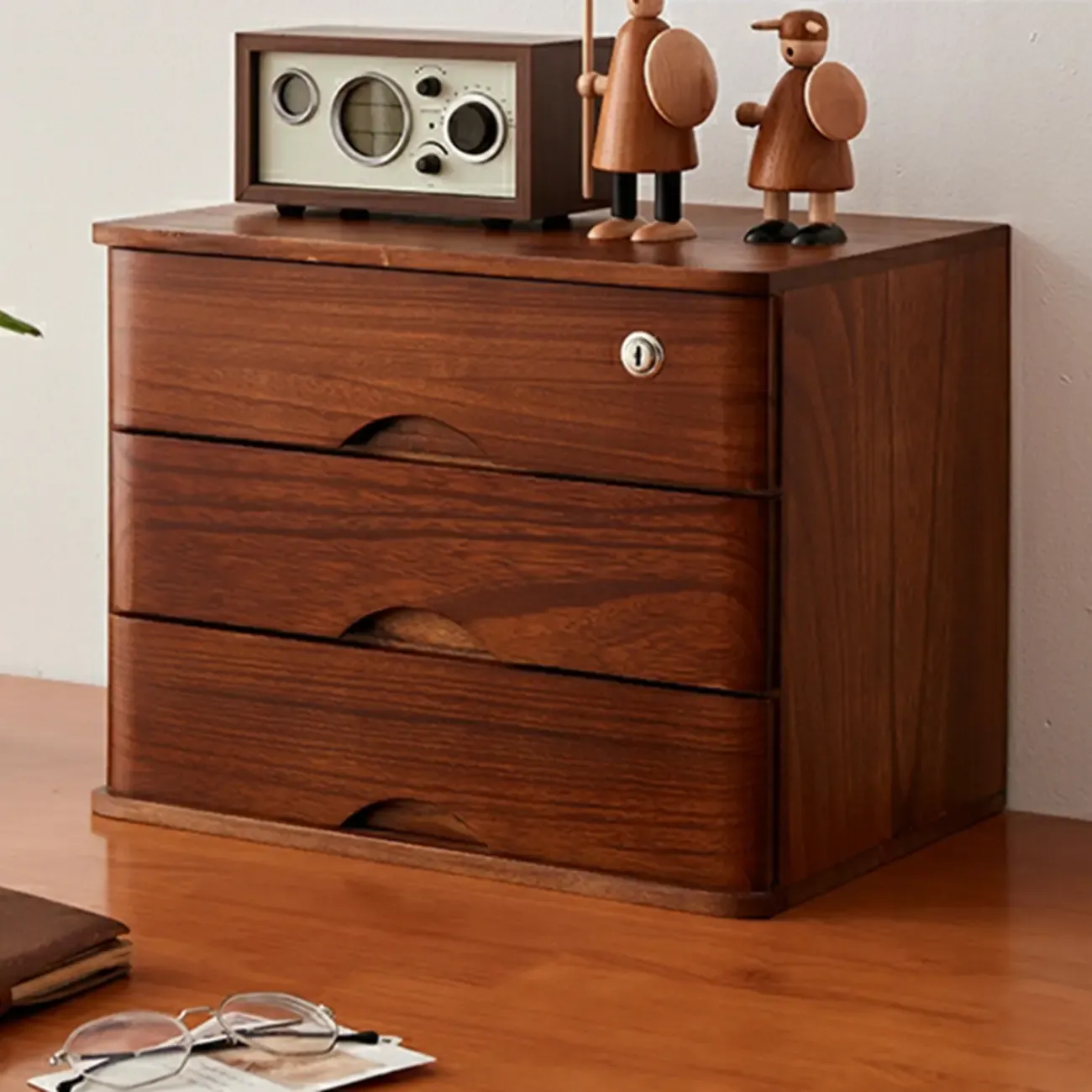Modern Lateral/ Vertical Solid Wood Filing Cabinet Image - 21