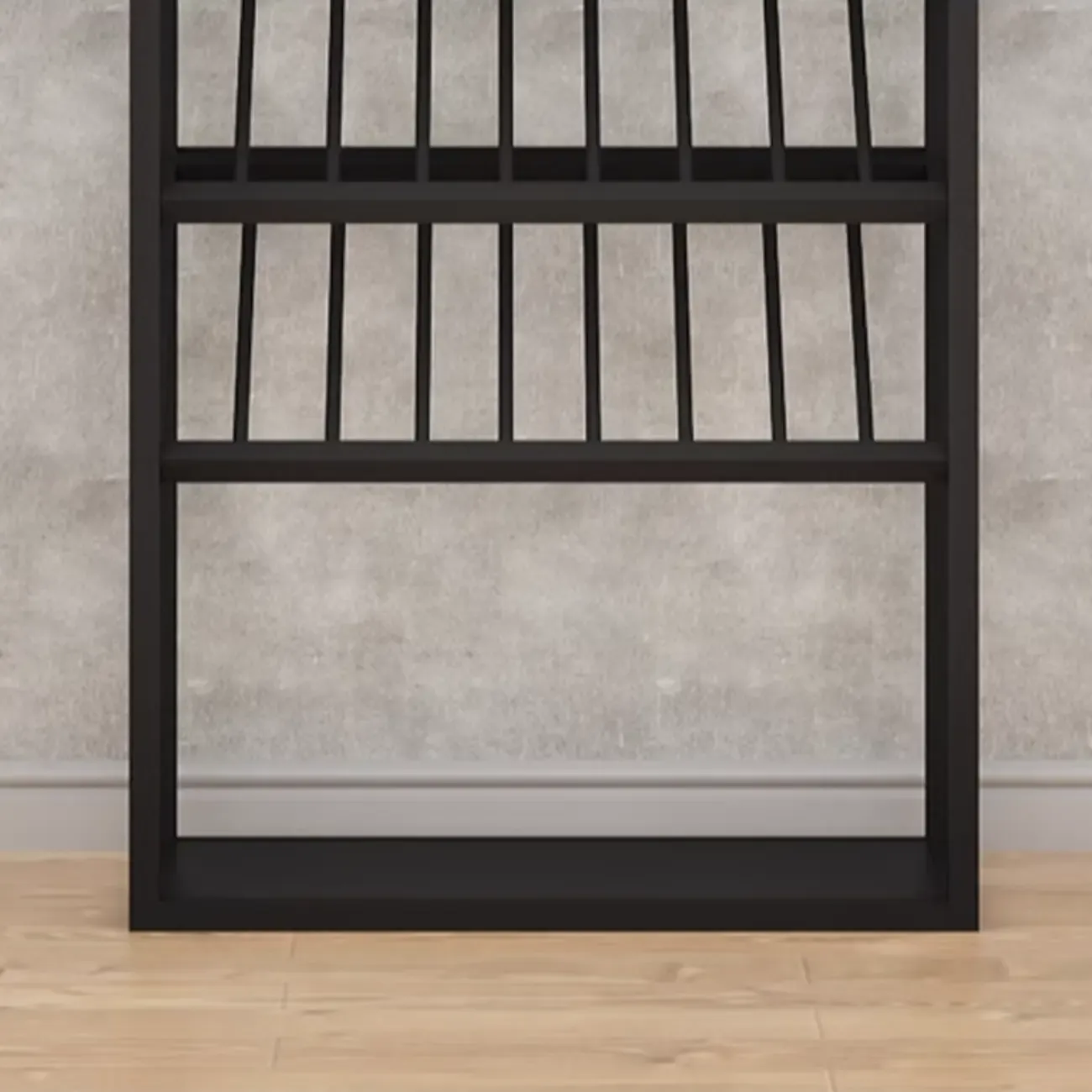 Black Modern Metal Wine Rack with Large Storage Image - 11
