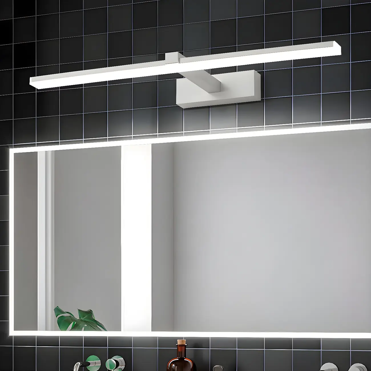 Stylish Modern Vanity Light with Integrated LED for Bathroom Image - 17 | homeyfad