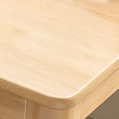 55" Modern Rubber Wood Writing Desk with 2 Drawers Image - 9