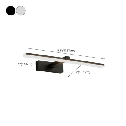 Stylish Modern Vanity Light with Integrated LED for Bathroom #size