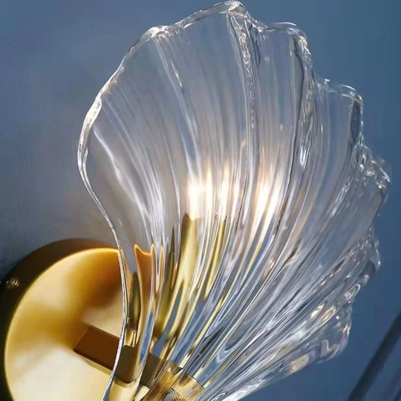 Modern Geometric Metal Vanity Lights with Glass Shell Shade Image - 11 | homeyfad