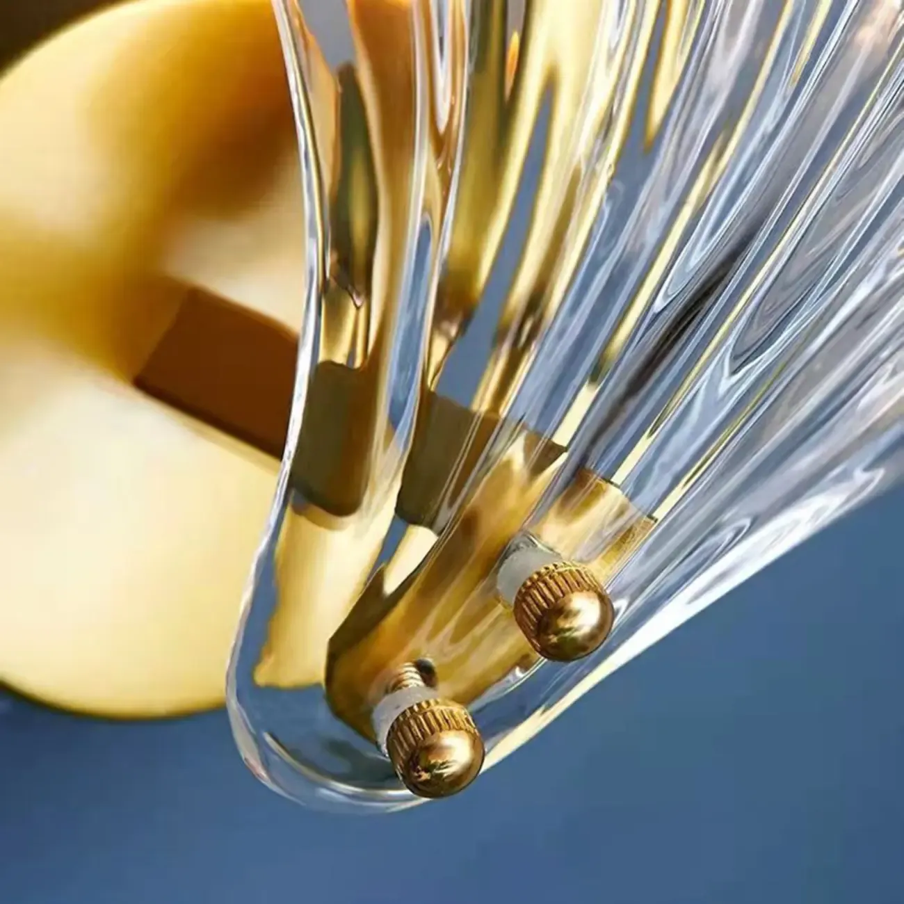 Modern Geometric Metal Vanity Lights with Glass Shell Shade Image - 12