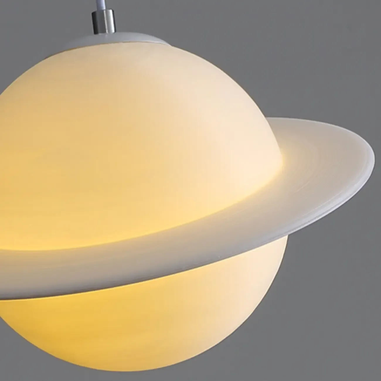 Kids Resin White Planet Shape Pendant Light for Bedroom Image - 9