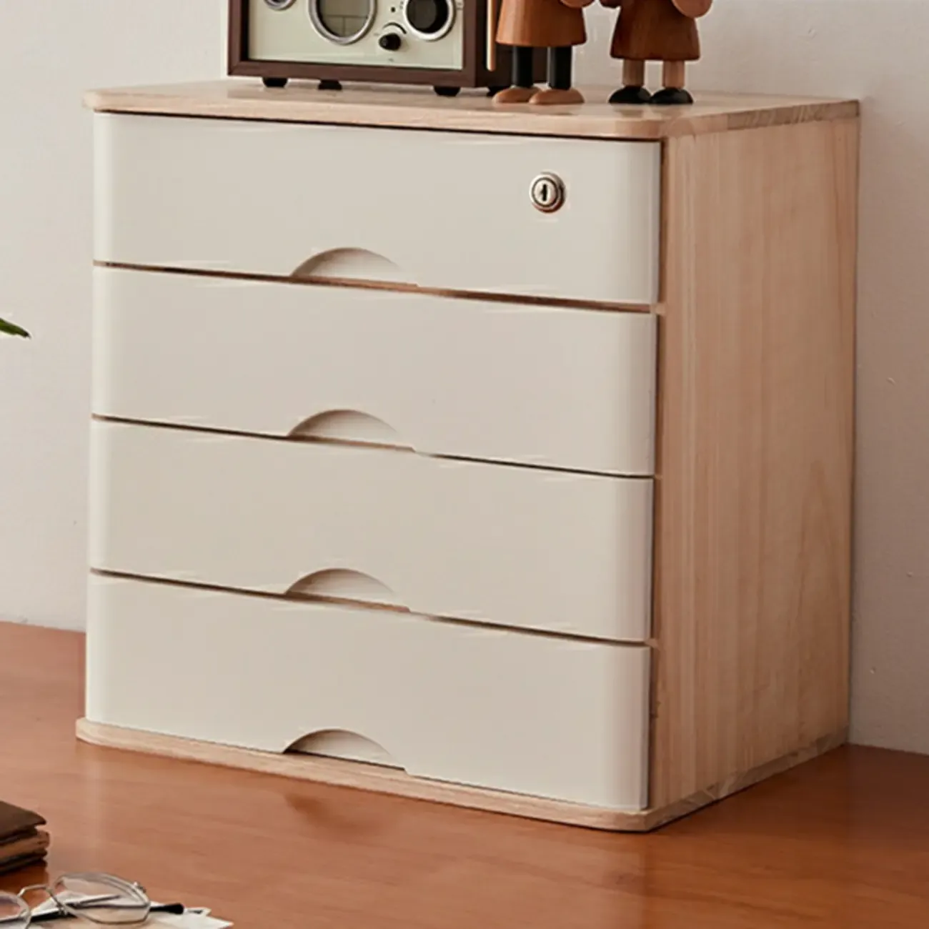 Modern Lateral/ Vertical Solid Wood Filing Cabinet Image - 29