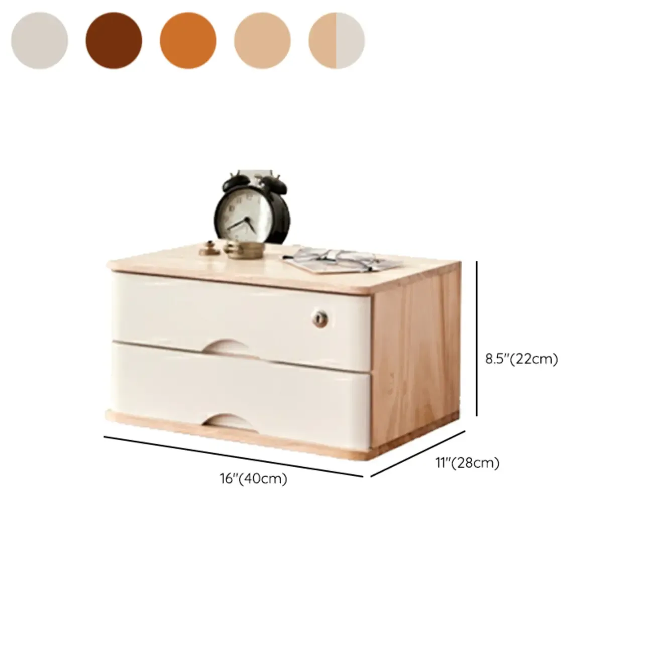Modern Lateral/ Vertical Solid Wood Filing Cabinet Image - 31