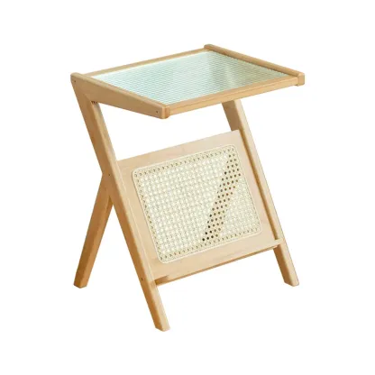 Foldable Transparent Magazine Rack Table Image - 5