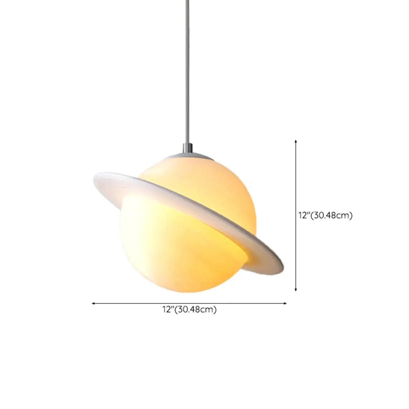 Kids Resin White Planet Shape Pendant Light for Bedroom Image - 14