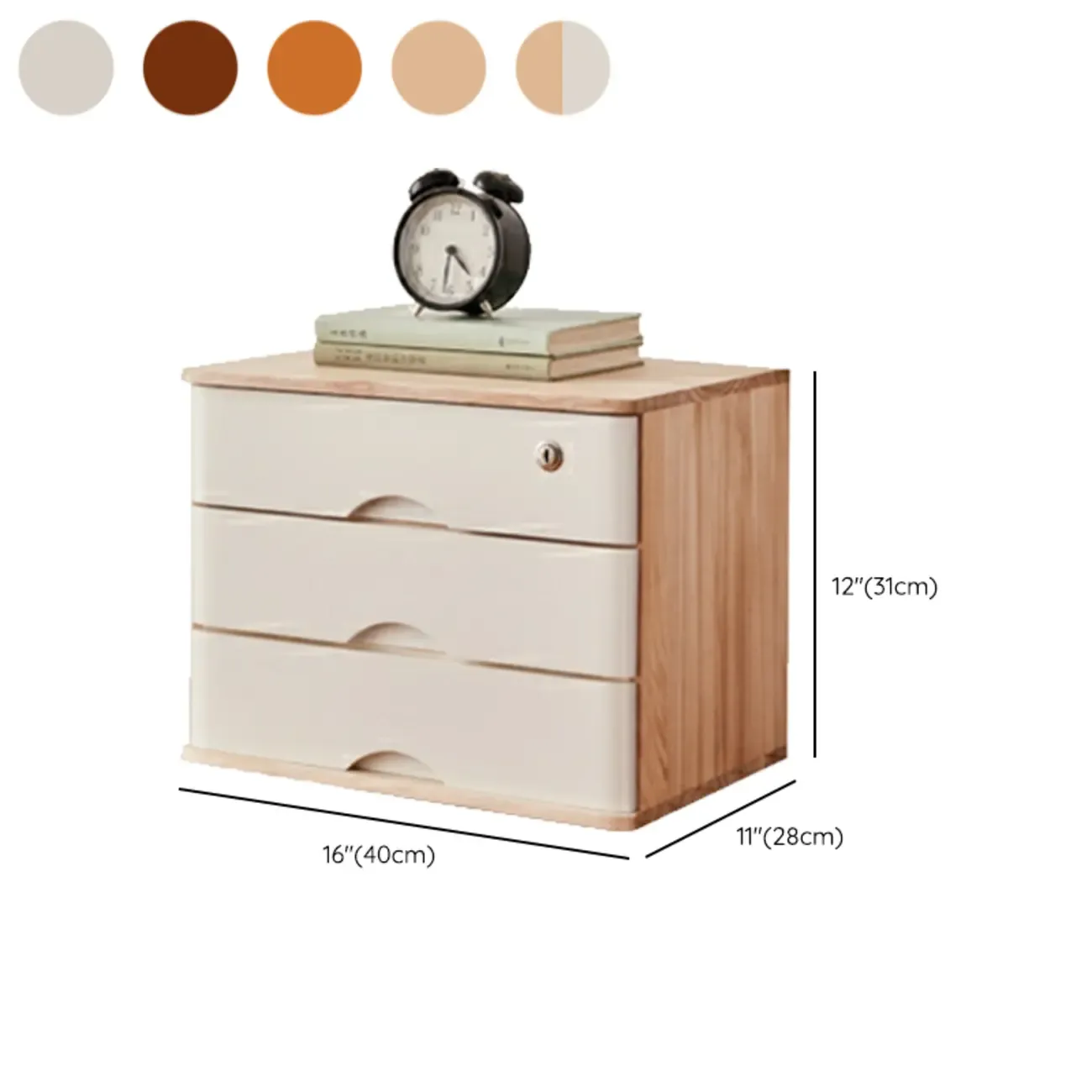 Modern Lateral/ Vertical Solid Wood Filing Cabinet Image - 32