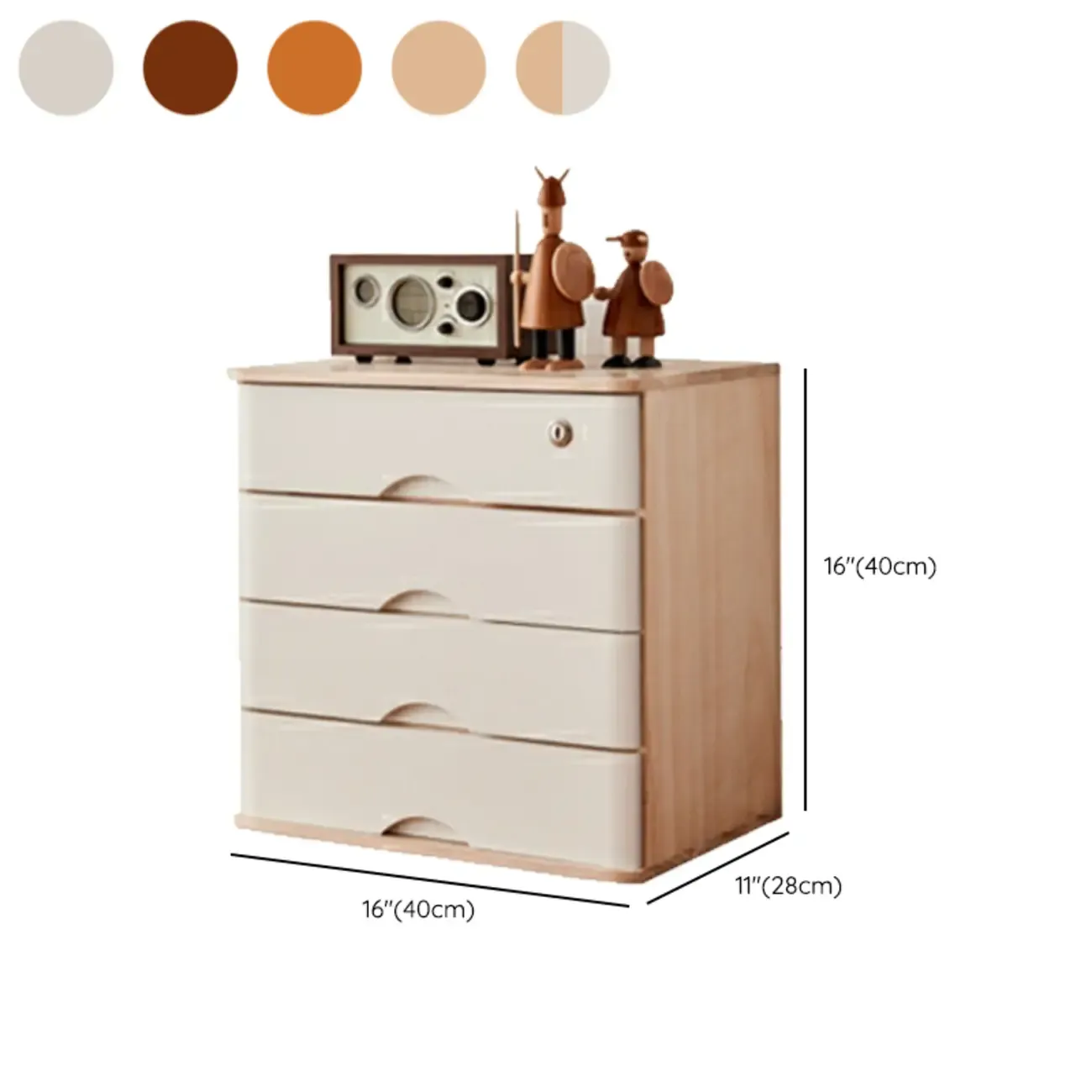 Modern Lateral/ Vertical Solid Wood Filing Cabinet Image - 33