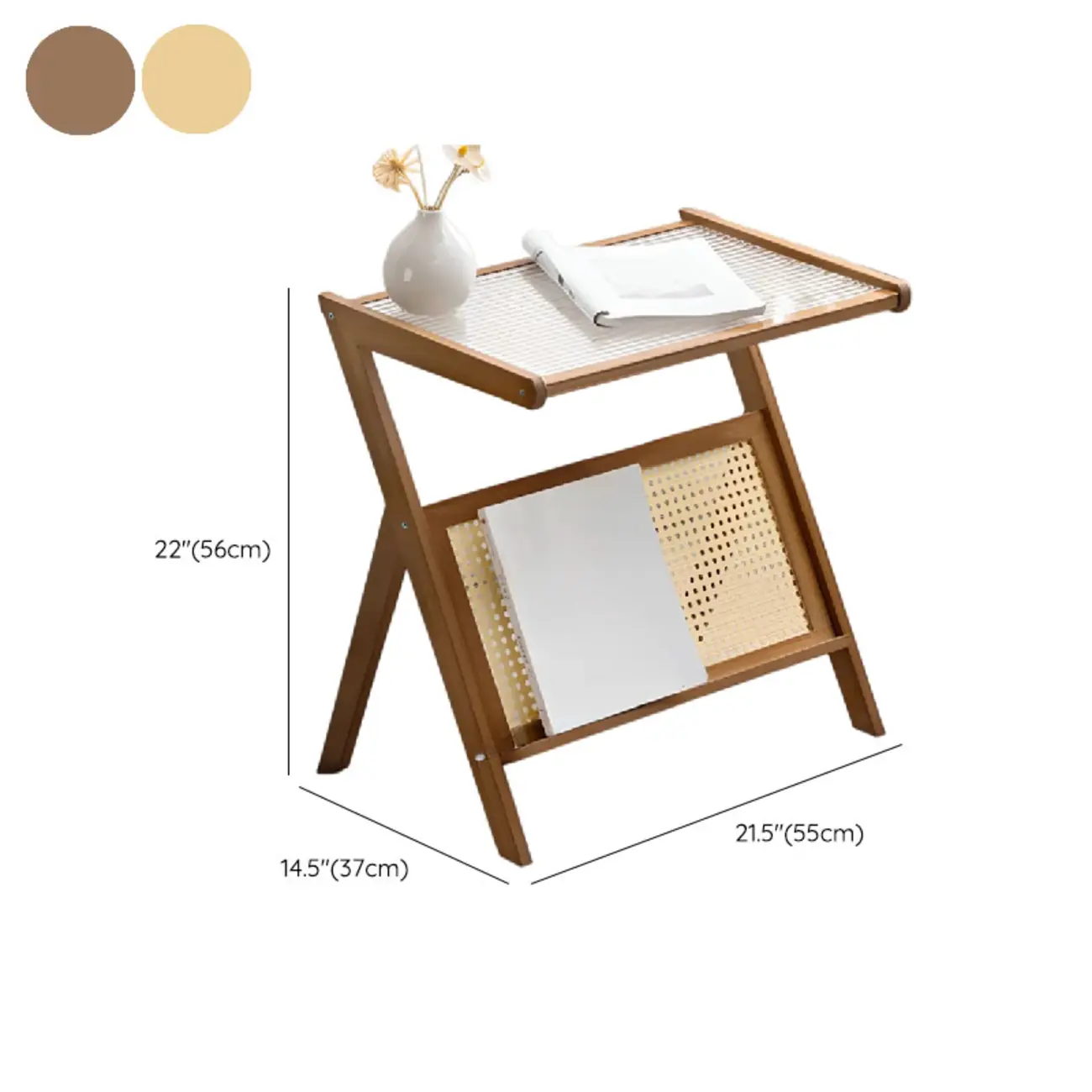 Foldable Transparent Magazine Rack Table Image - 12 | homeyfad